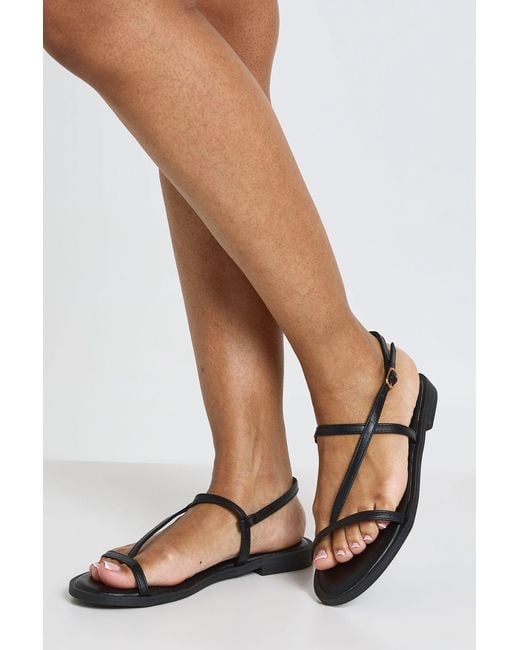 Boohoo Natural Wide Fit Strappy Sandals