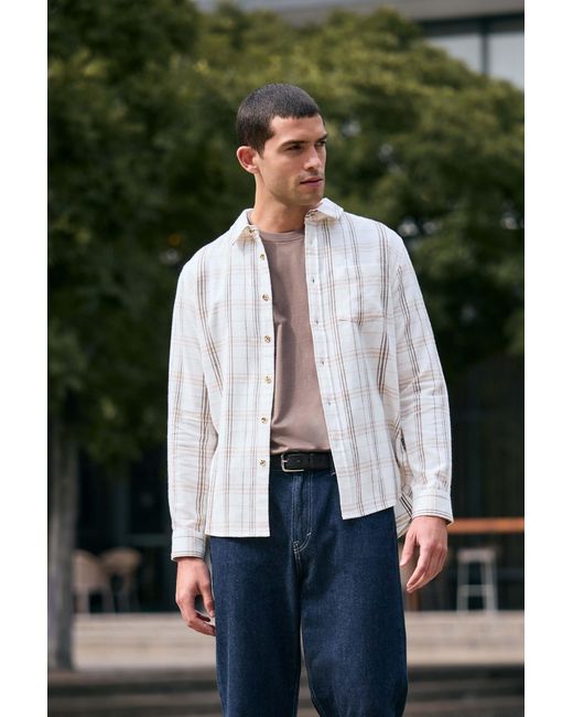 Mountain Warehouse Green 'Cove' Check Flannel Shirt Cotton Buttoned Breathable Top for men