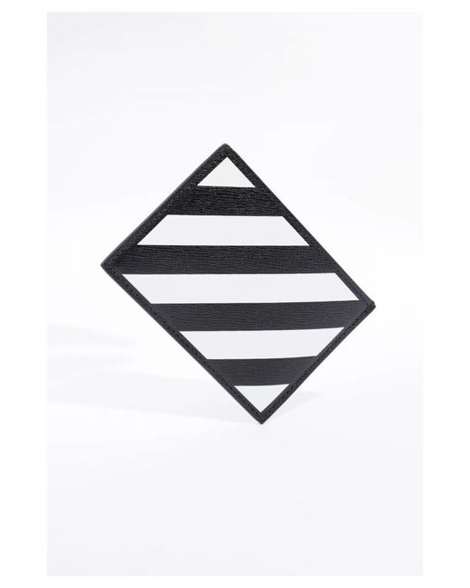 Off-White c/o Virgil Abloh Black Off- Diagonal Stripe Printed Card Holder for men