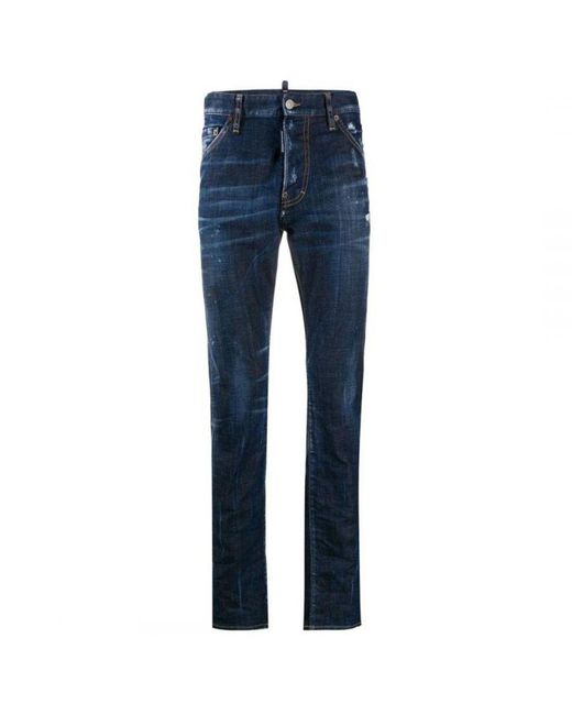 DSquared² Blue Cool Guy Jean Paint Spray Jeans for men