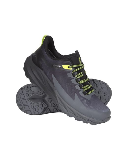 Mountain Warehouse Black 'Andes' Waterproof Active Shoes Flexible Sole Walking Outdoor Footwear Textile for men
