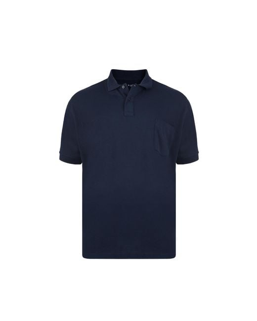 KAM Jeanswear Blue Kam Polo Shirts Short Sleeve Plus Size for men