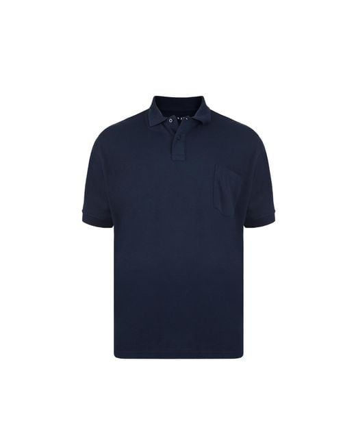 KAM Jeanswear Blue Kam Polo Shirts Short Sleeve Plus Size for men