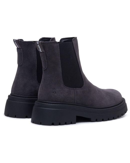 Hush Puppies Blue Rose Chelsea Leather Heeled Boots