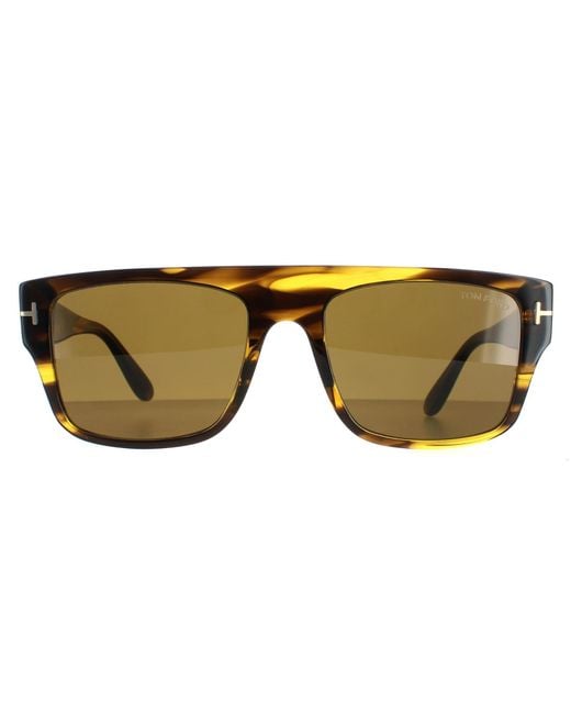 Tom Ford Brown Square Tortoise Dunning Ft0907 for men
