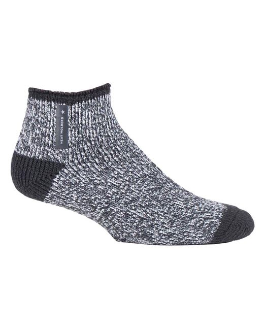 Heat Holders Black Warm Luxury Fleece Lined Lounge Bed Socks for men