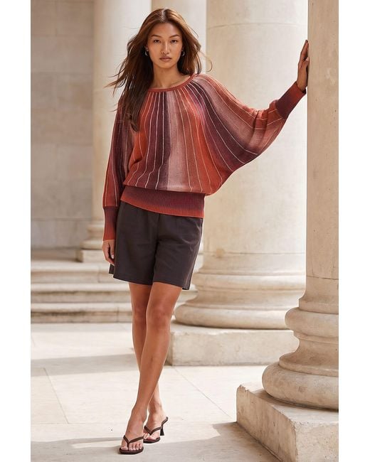 Roman Red Spacedye Sunray Knit Jumper