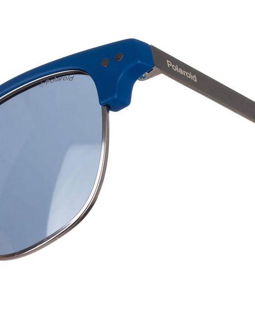 Polaroid Blue Acetate Sunglasses With Round Shape Pld8023 for men