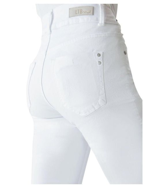 Ltb Jeans Molly Super High White in het Gray