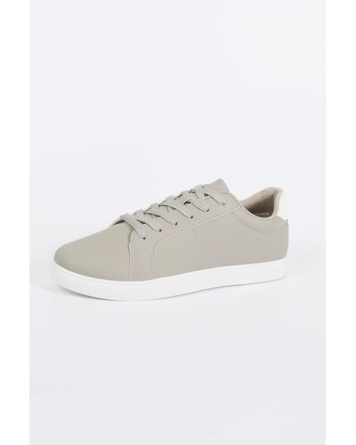 Brave Soul White Pu Lace Up Trainers for men