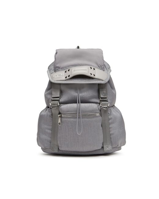 DIESEL Accessories Nylon Mono Backpack In Grey in het Gray voor heren