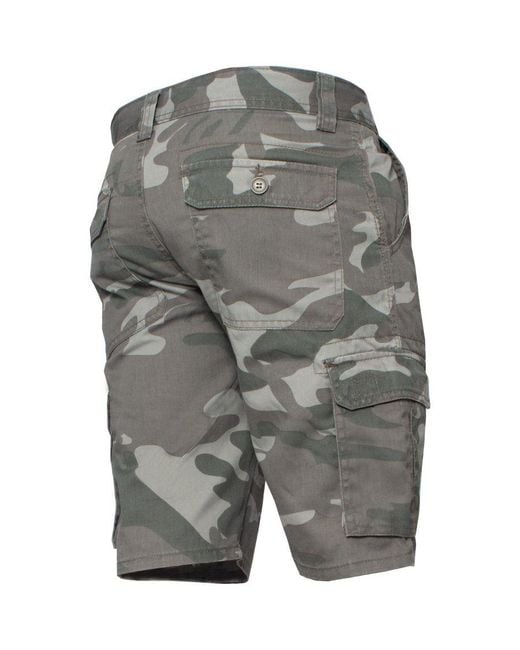 Kruze By Enzo Black Camo Shorts for men
