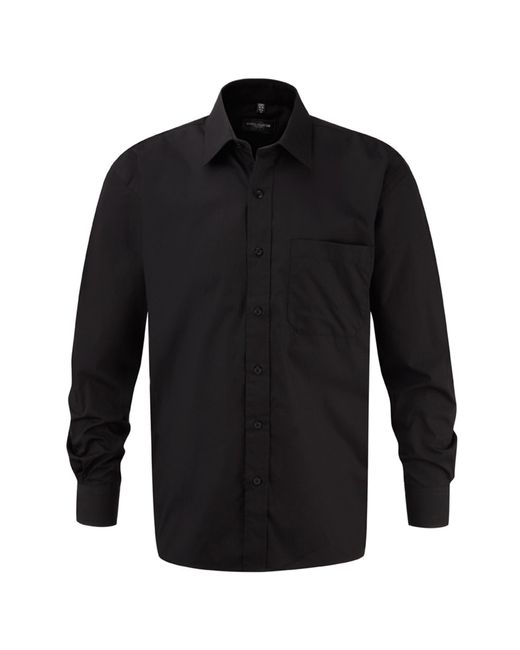 Russell Black Collection Cotton Poplin Easy-Care Shirt for men