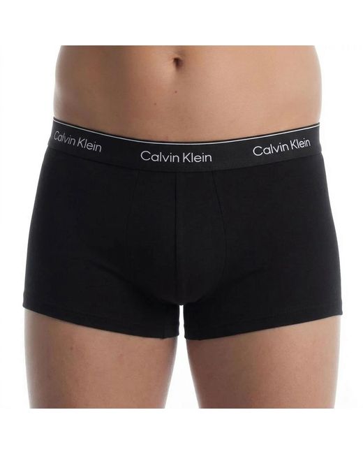 Calvin Klein Blue Pack 3 Boxer Low Rise Icon Cotton Stretch Nb4389 for men
