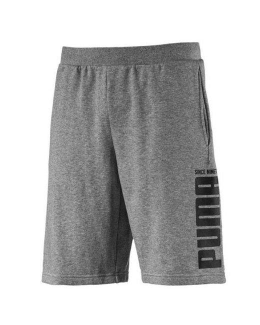 PUMA Gray Rebel Bold Shorts Lounge Casual Sports Pants 853389 03 Cotton for men