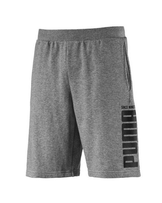 PUMA Gray Rebel Bold Shorts Lounge Casual Sports Pants 853389 03 Cotton for men