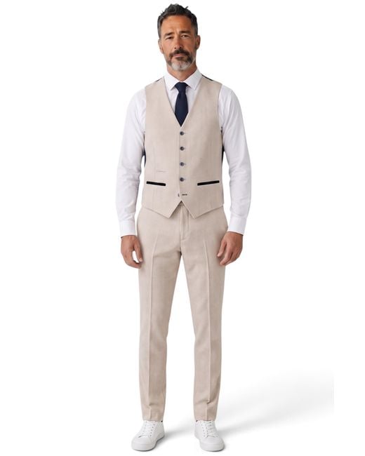 Paul Andrew Gray Checked Tailored Fit Waistcoat for men