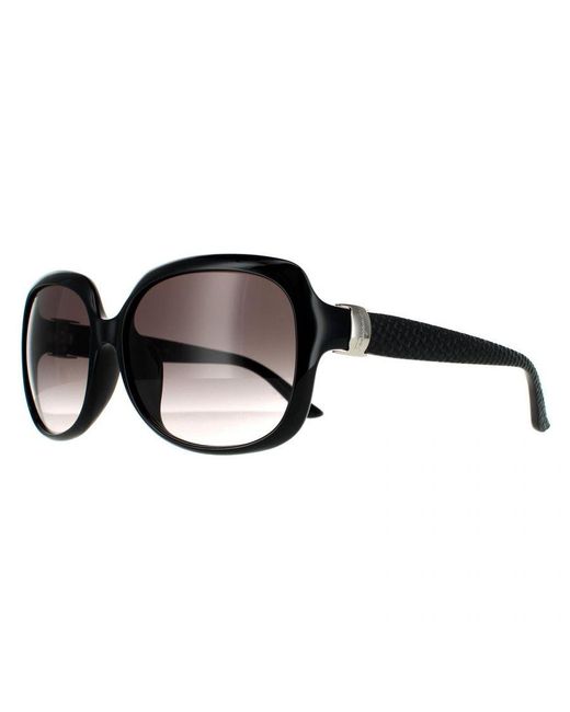 Ferragamo Brown Rectangle Gradient Sunglasses