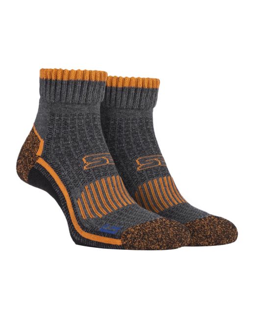 Storm Bloc Blue Cotton Rich High Ankle Length Hiking Trekking Socks for men