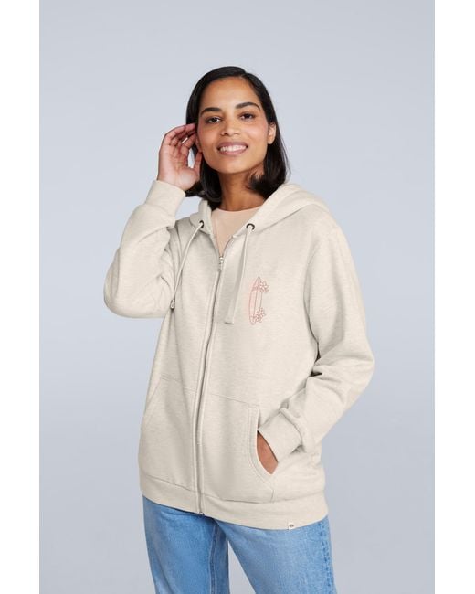Mountain Warehouse Natural 'Maya' Graphic Hoodie Full Zip Cosy Warm Jumper Cotton