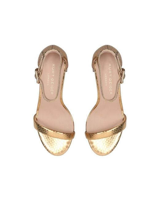 Kurt Geiger Metallic Leather Langley Sandals