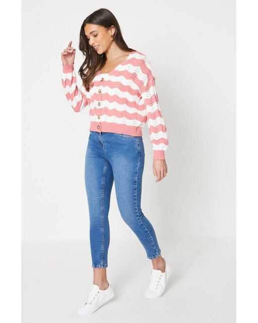 Oasis Blue Petite Jade Mid Rise Skinny Jeans