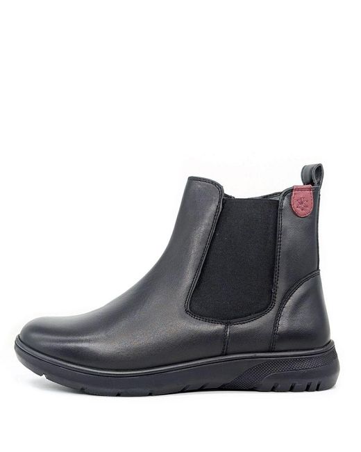 Dr Keller Black Callie Wide Fit Leather Chelsea Boots