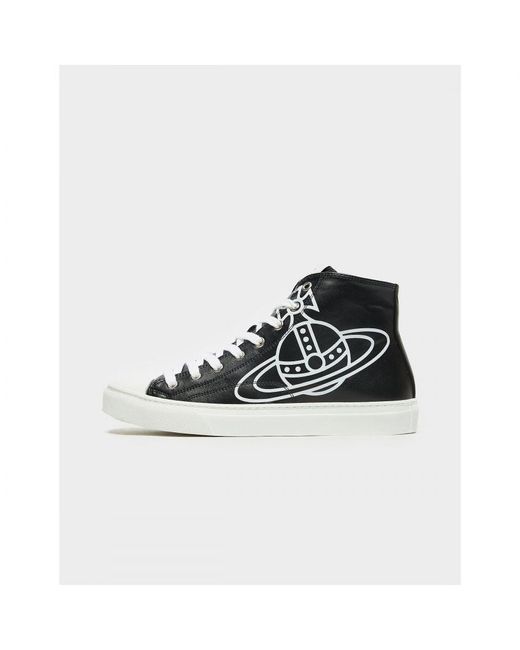 Vivienne Westwood White Large Orb High Top Trainers for men