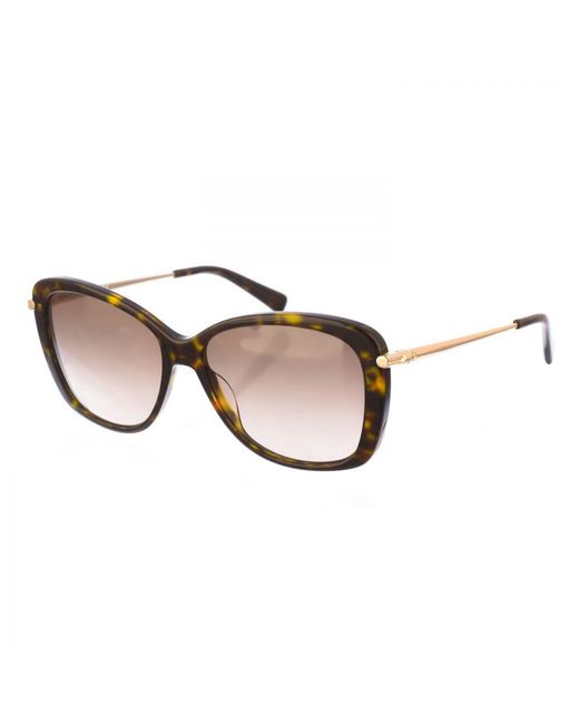 Longchamp Brown Womenss Lo616S Butterfly Shaped Acetate Sunglasses