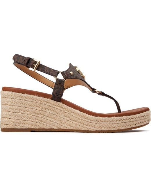 Michael Kors Casey Wedge Sandalen in het Brown