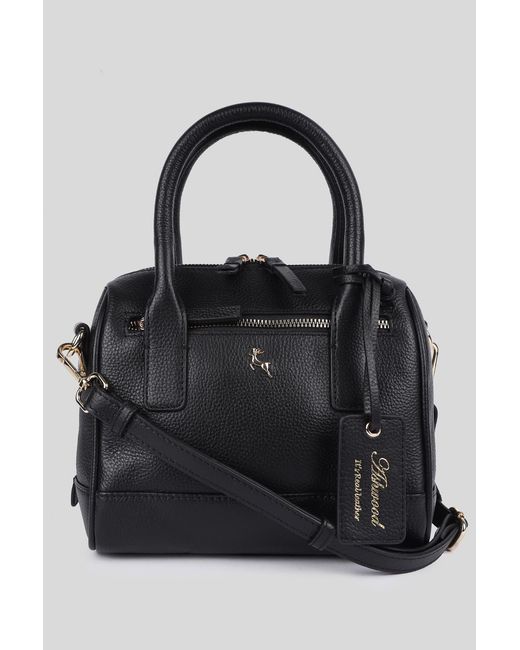 Ashwood Leather Black 'Moda Siciliana' Real Tote Crossbody Bag