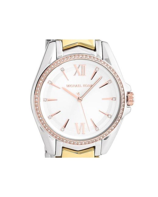 Michael Kors Black Mk6686 Whitney Tri-Tone Bracelet Watch