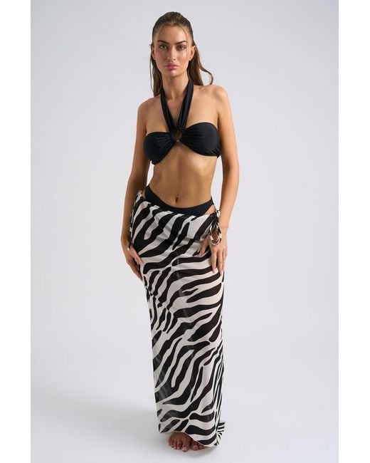 Urban Bliss Black Animal Beach Skirt