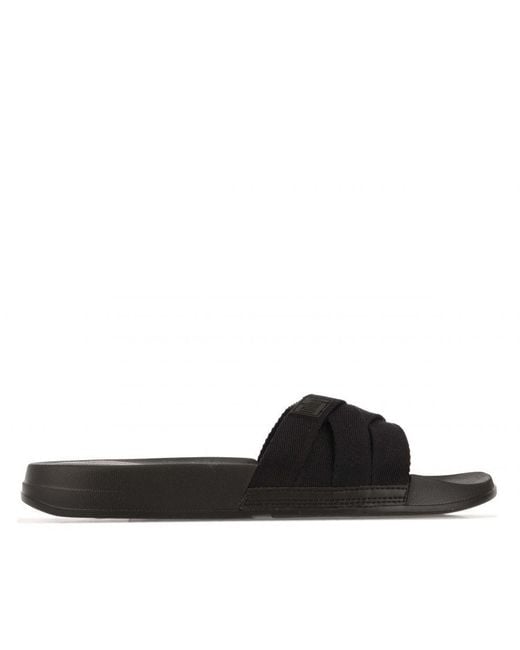 Fitflop Black S Fit Flop Iqushion Multi-strap Slide Sandals