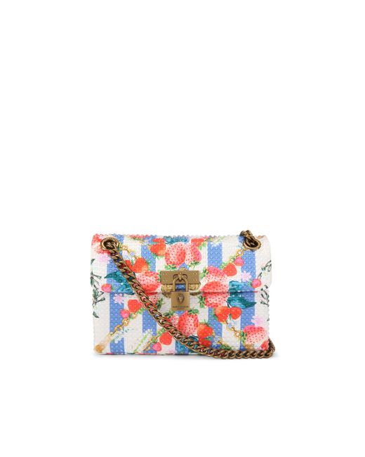 Kurt Geiger White Fabric Mini Brixton Bag