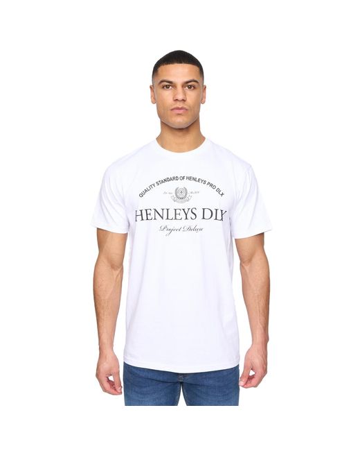 Henleys White Henclose T-Shirt for men