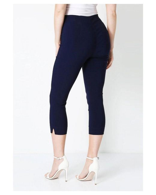 M&CO. Blue Crop Stretch Trousers