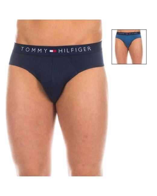 Tommy Hilfiger Blue Pack-2 Slips Breathable Fabric And Anatomical Front 1U87905064 for men