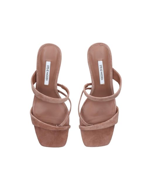 Steve Madden Pink Suede Ajay Nude Sandals