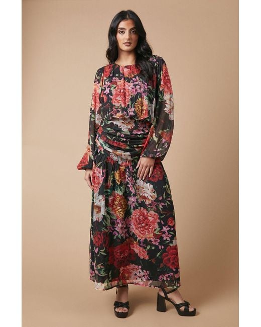 Oasis floral midi dress on sale