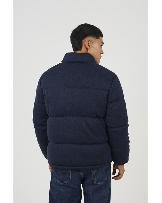 Brave Soul Blue Knitted Padded Jacket for men