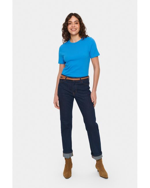 Saint Tropez T-shirt Regular Fit Campanula Blue