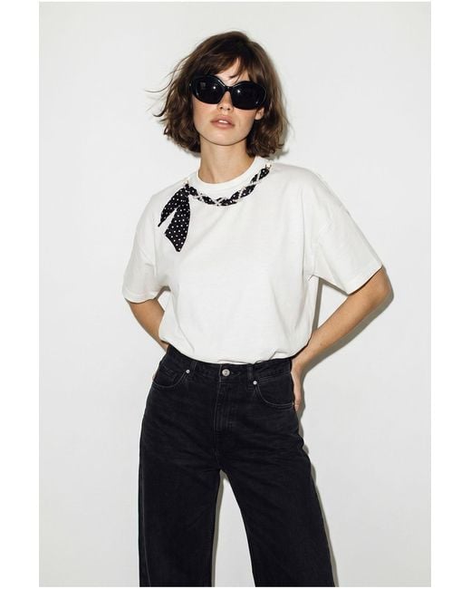 Bianco Lucci White Cotton Elastane T-Shirt