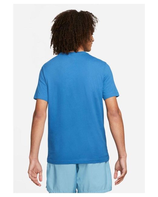 Nike Blue Swoosh Futura T Shirt for men