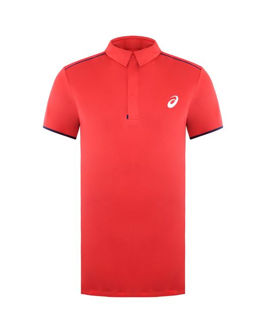 Asics Red Gel-Cool Performance Polo Shirt for men