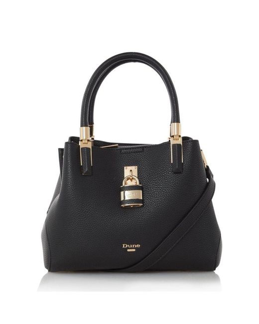 Dune Drayyson Padlock Tote Bag in Black Lyst UK