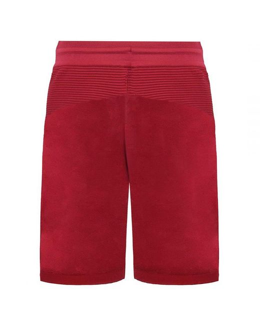 GYMSHARK Red True Knit Burgundy Shorts for men