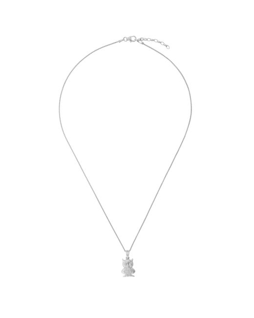 Orphelia White 925 Sterling Chain With Pendant
