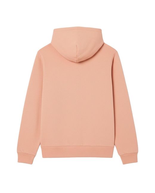 Lacoste Pink Organic Cotton Fleece Hoodie for men