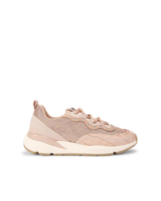 Kurt Geiger Pink Suede Sporty Runner Sneakers